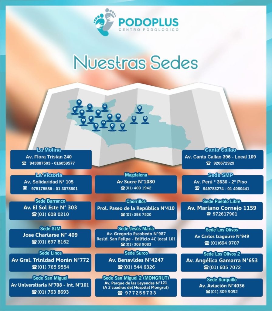 17 sedes de Podoplus en Lima y Callao